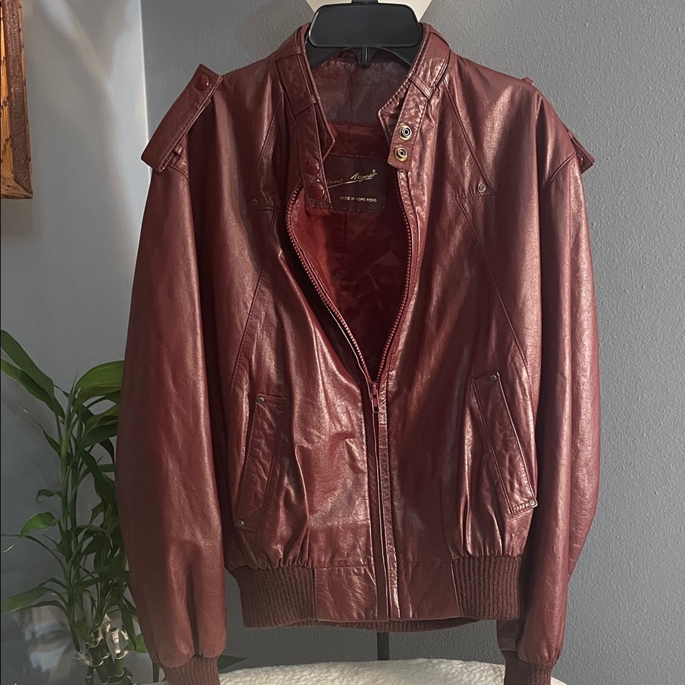 🗣️Vintage!! Etienne Aigner Boomer Leather Jacket Sz 8